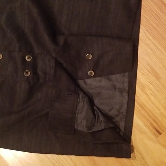 ANN KLEIN SAVANNAH BLACK LINEN BLEND SKIRT - Picture 5 of 8